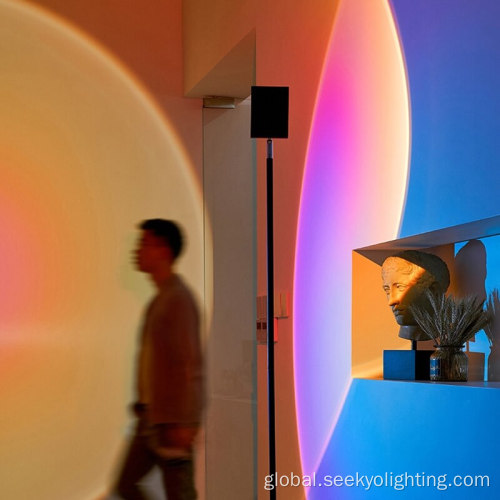 Art Deco Standing Lamp Modern Sunset LED Floor Lamp For Bedroom Supplier